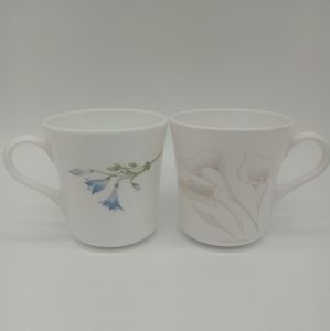 Corelle Corning ~Set of 2~ Flowers Floral White.
